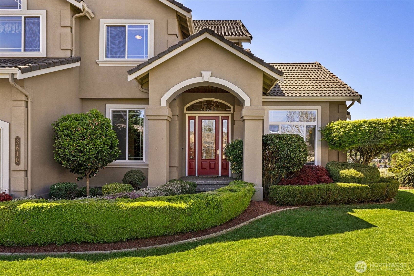 Stately entrance to a stunning home