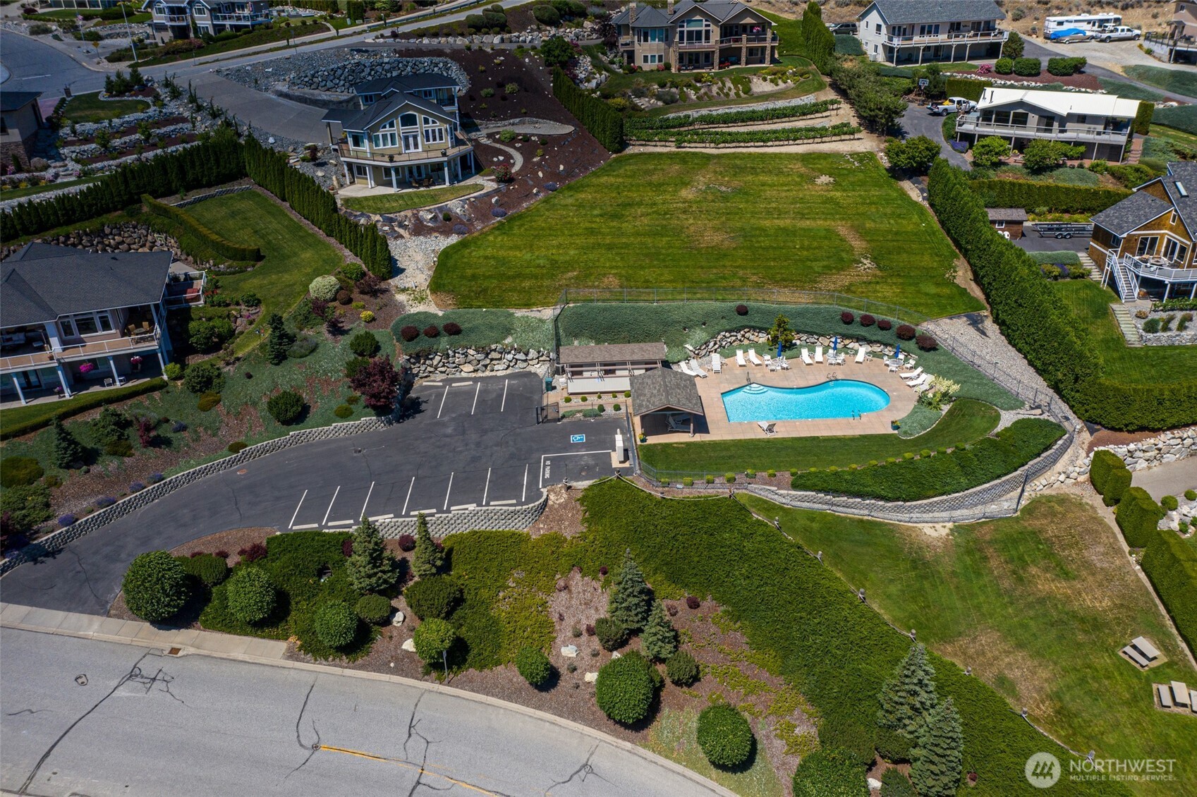 Crystal View Estates offers exceptional community amenities including two swimming pools, sport courts, and private Lake Chelan access—perfect for enjoying an active lifestyle and making the most of lake living.