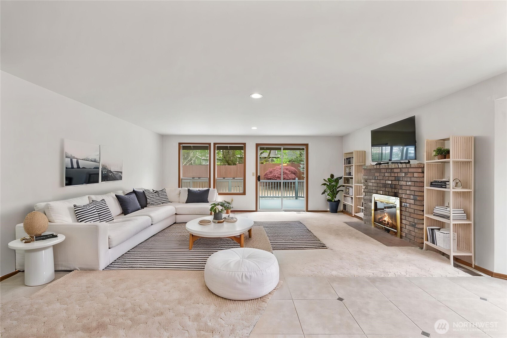 Virtually Staged Family Room