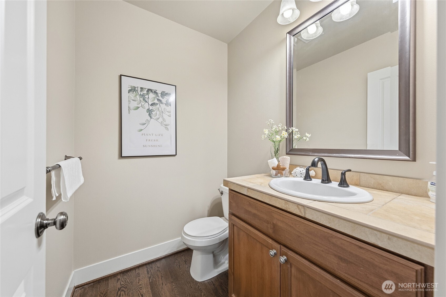Main level half bathroom