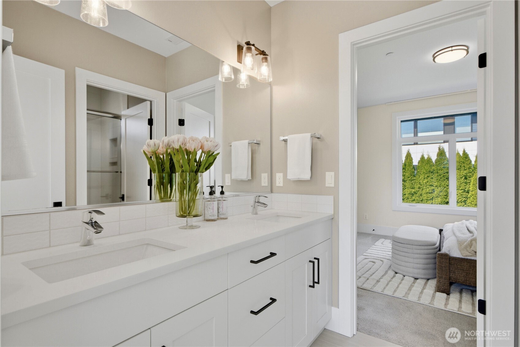 Jack & Jill bedrooms with convenient shared bath