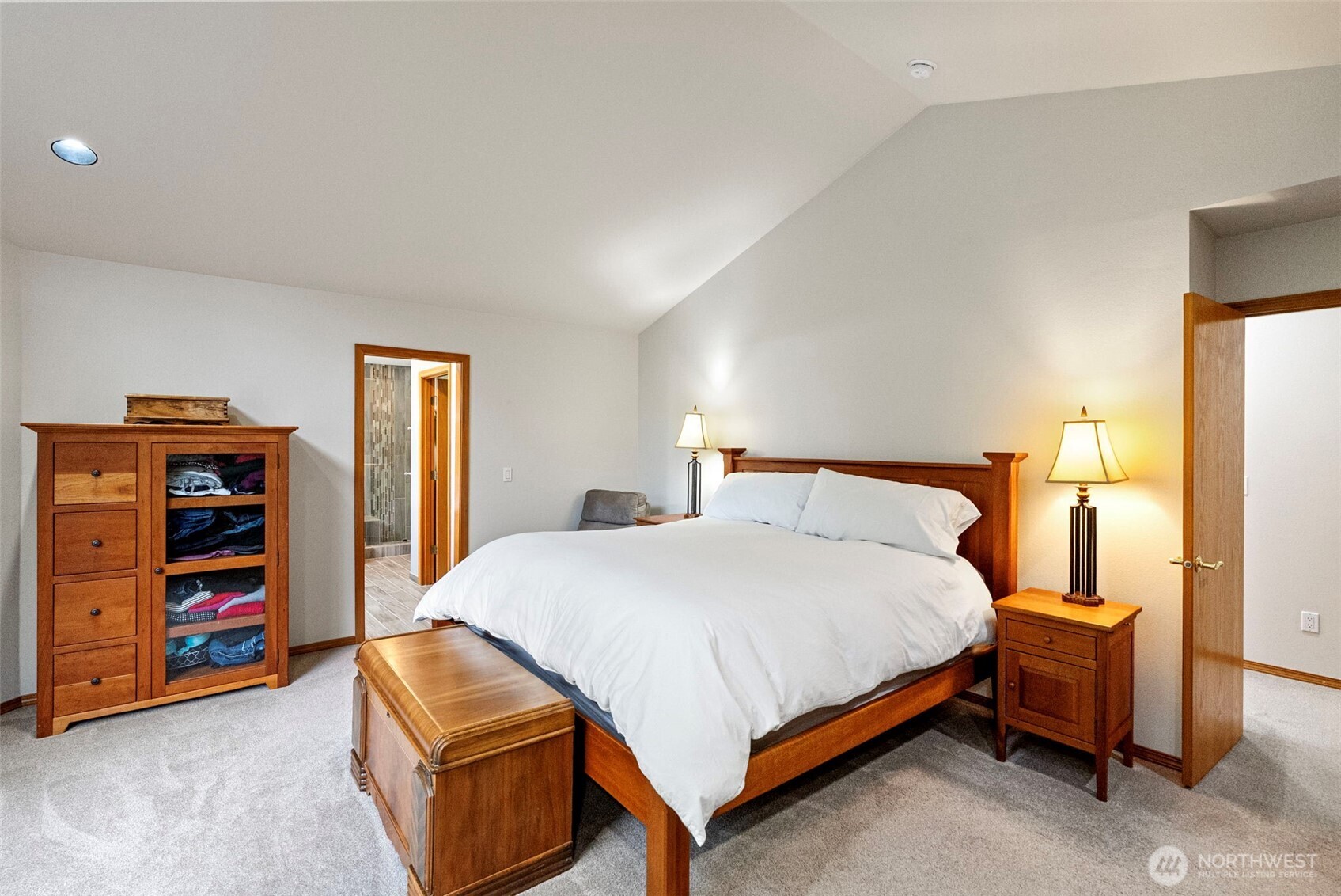 Primary Suite with vaulted ceilings