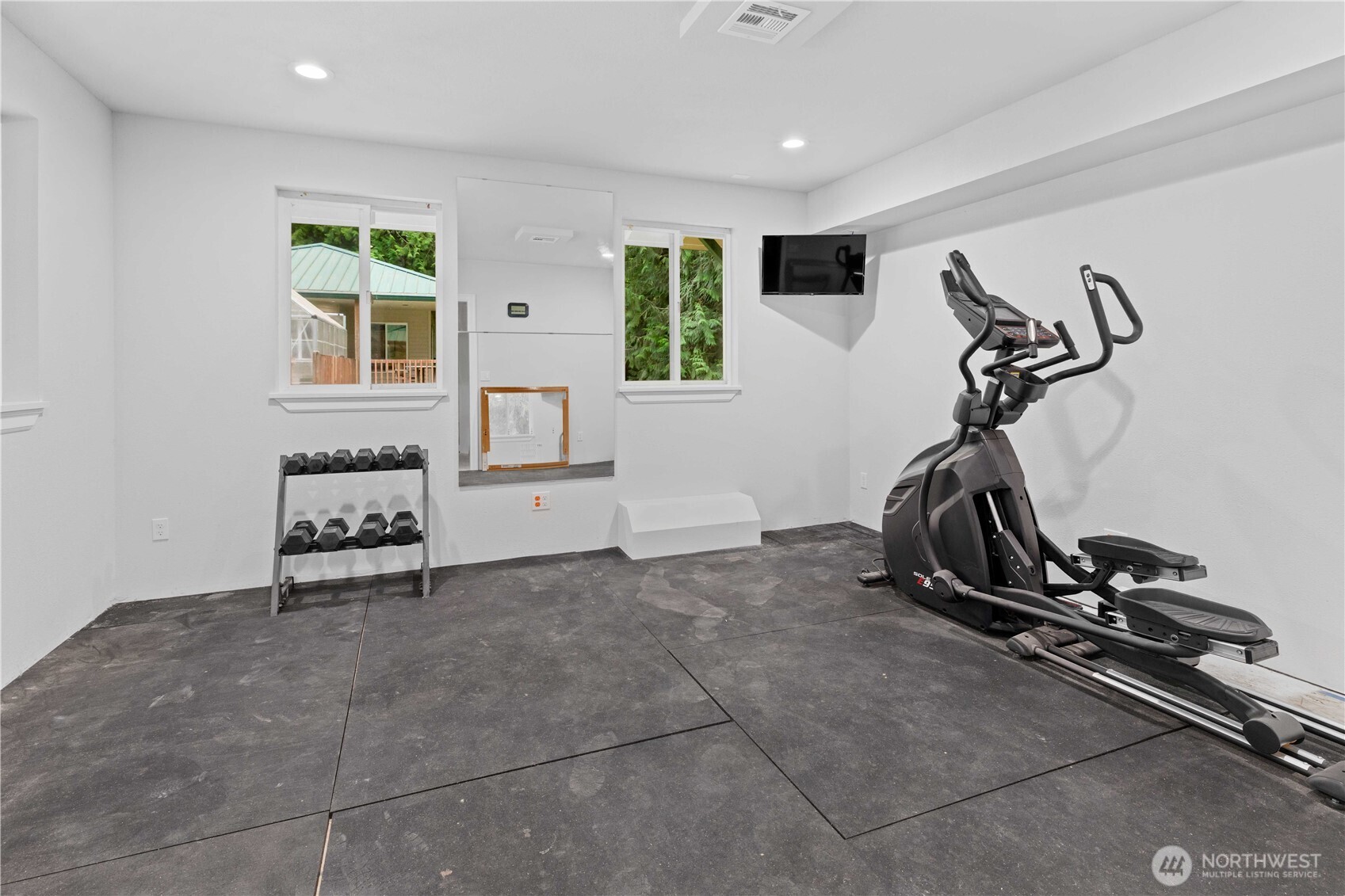 ADU living space currently used as a gym