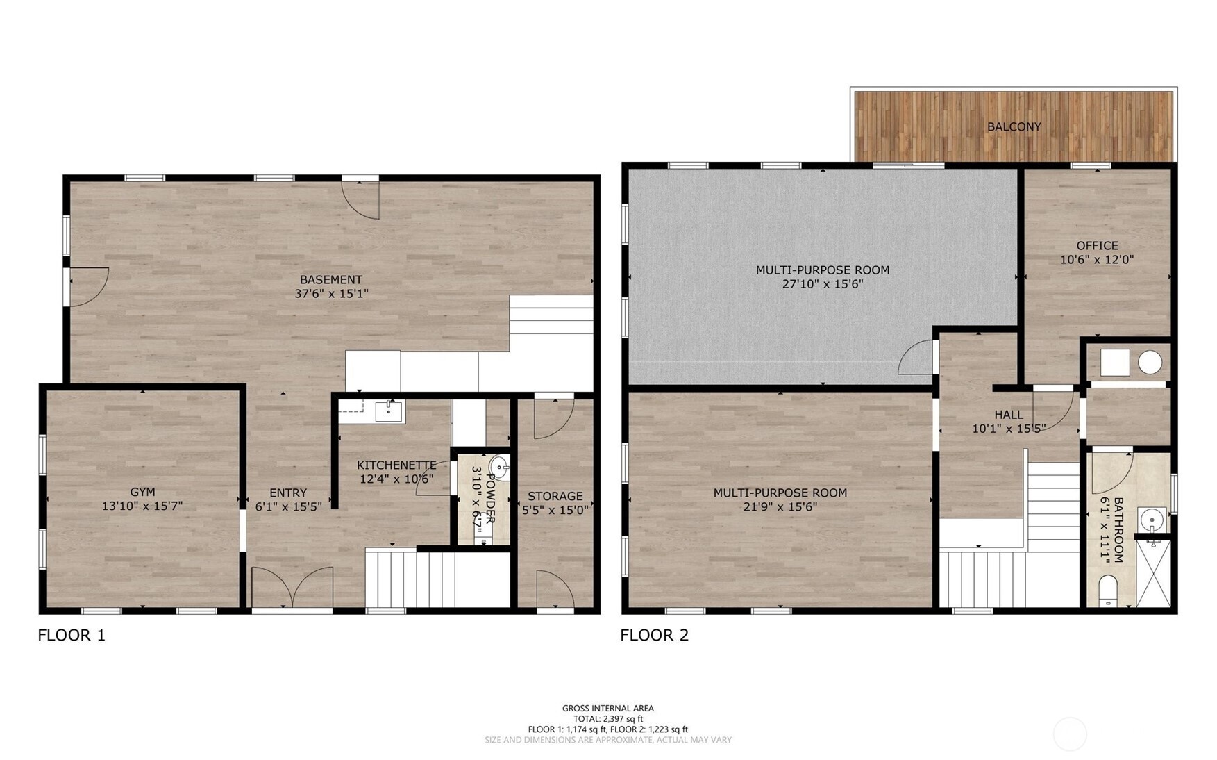 ADU, 2-level floor plans
