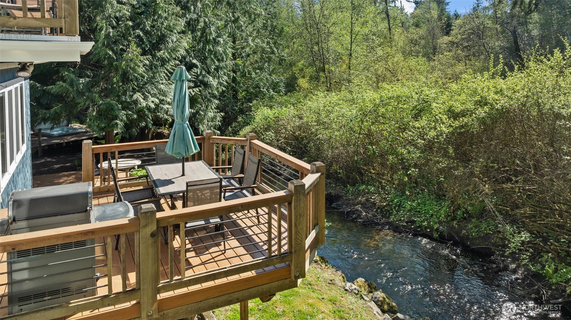 Relax as you listen to the creek nearby.