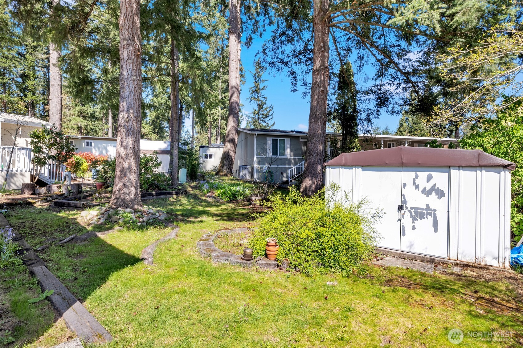 Backyard with shed