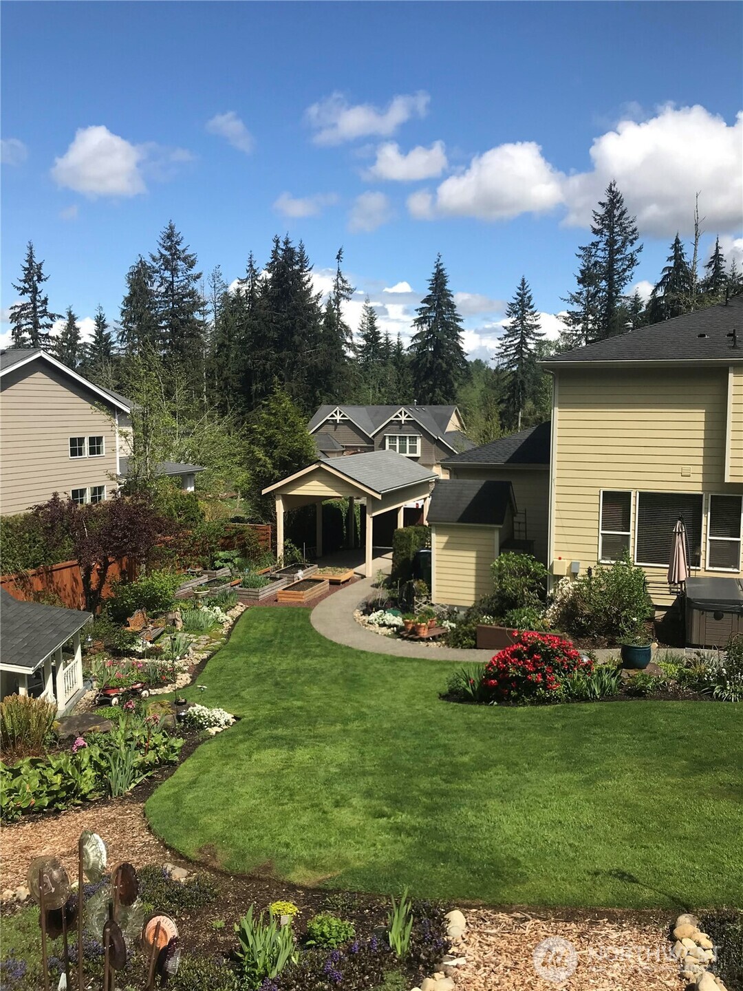 carport from rear yard