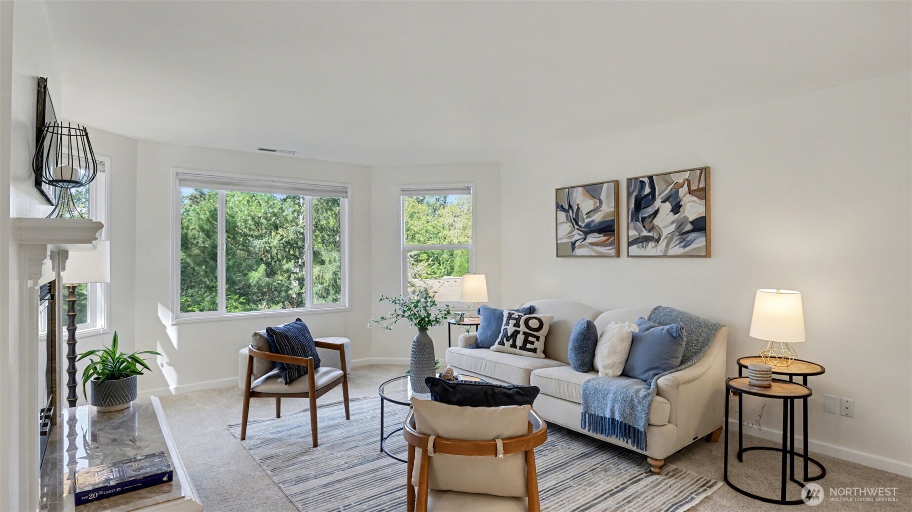 Main living area is great for entertaining or cozy nights by the fire.