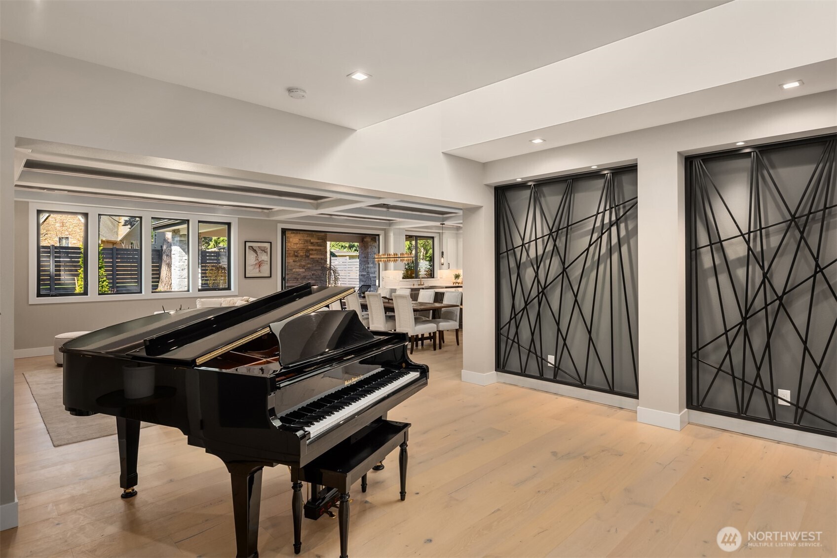 Example of how a Baby Grand Piano fits in the space