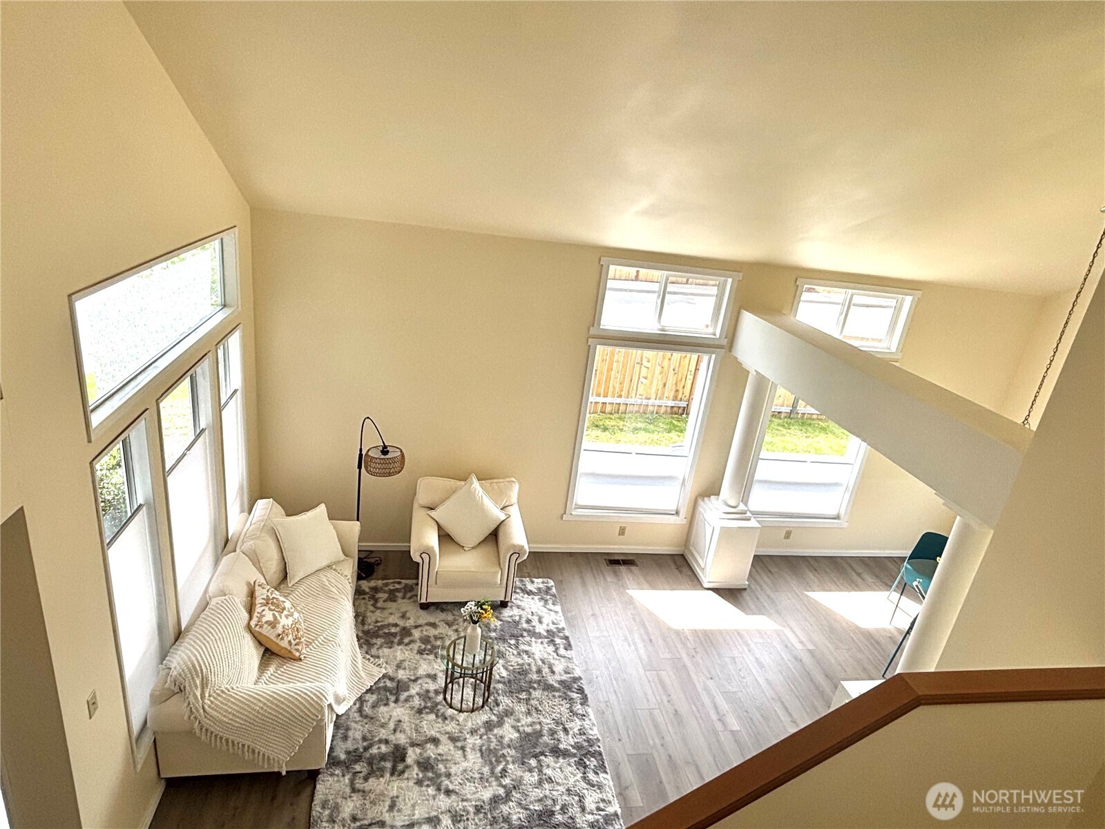 view of living room from upstairs