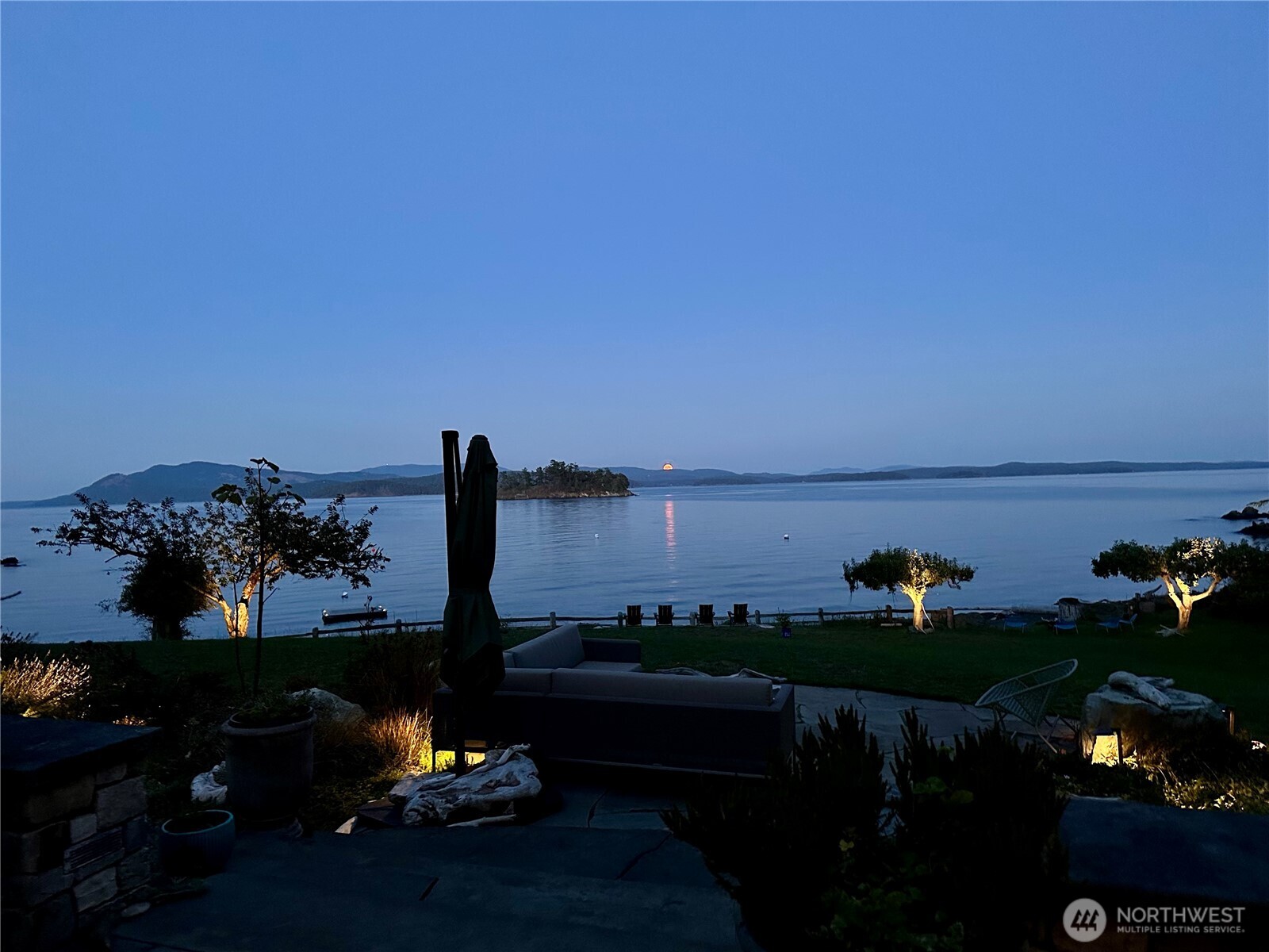 Moonrise over O’Neil Island