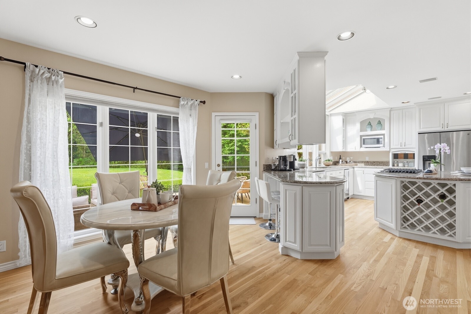 Informal eating area off the kitchen.