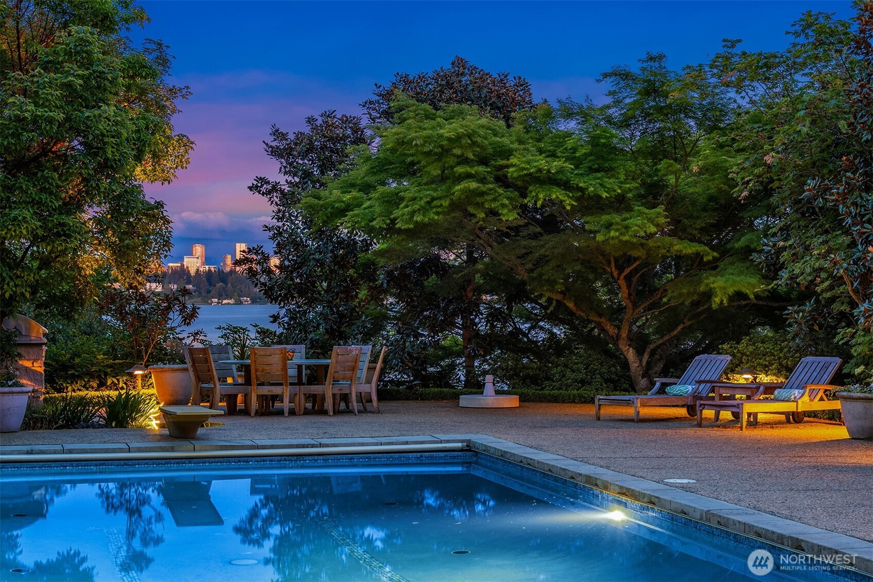 Gorgeous swimming pool terrace