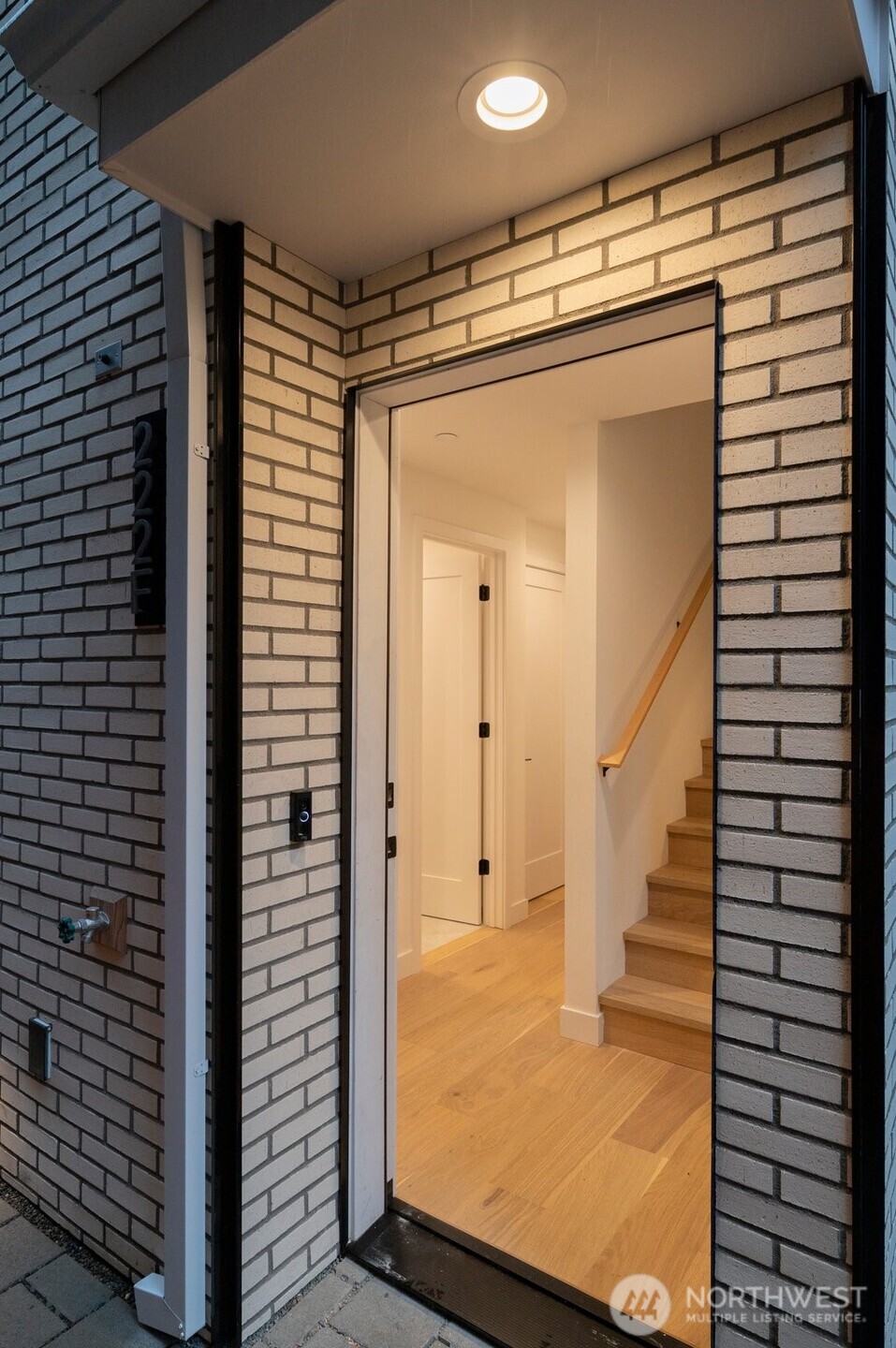 Modern entry with clean lines and high-end finishes throughout.