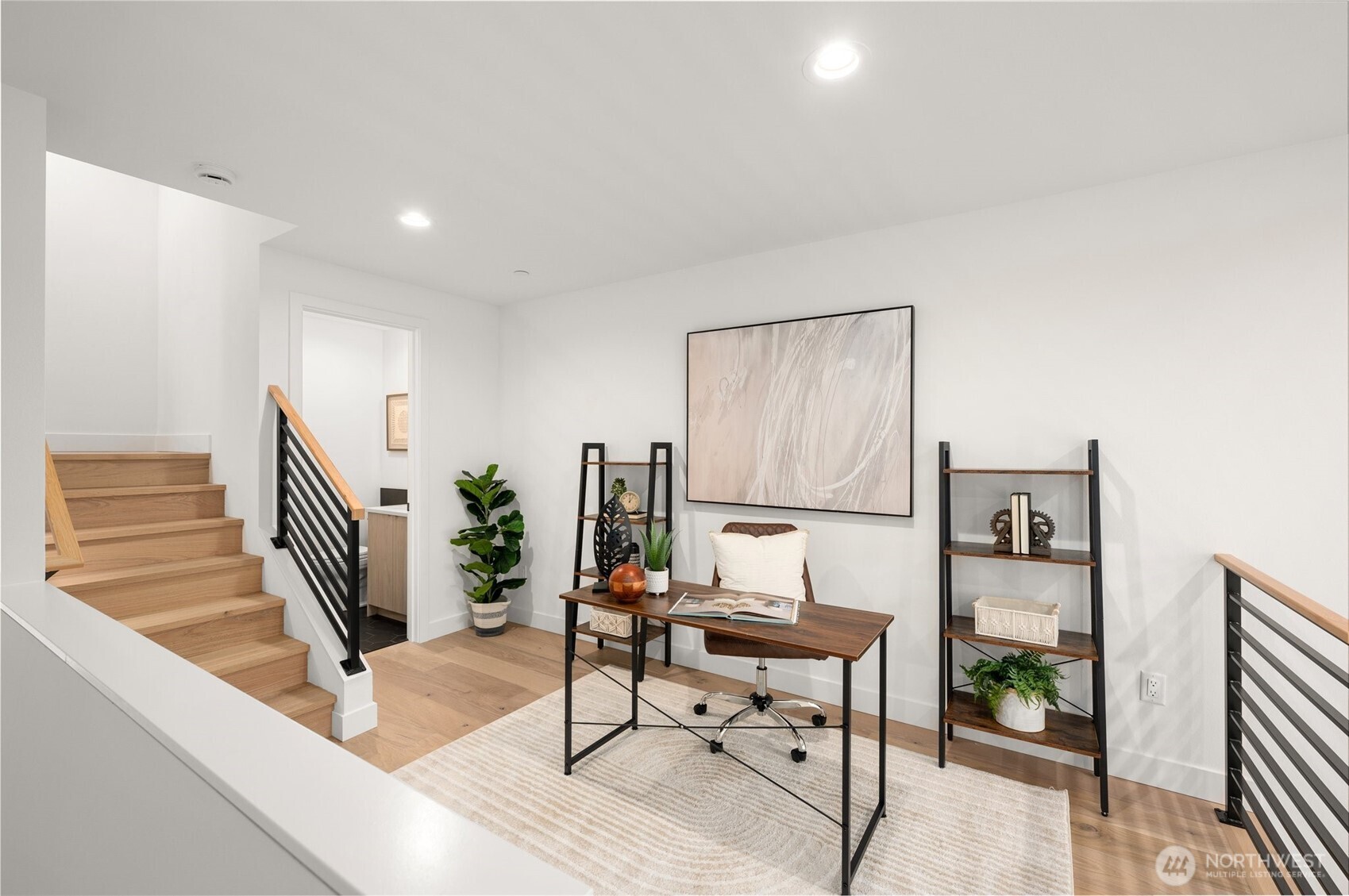 Detail view of the functional workspace in the heart of the home.