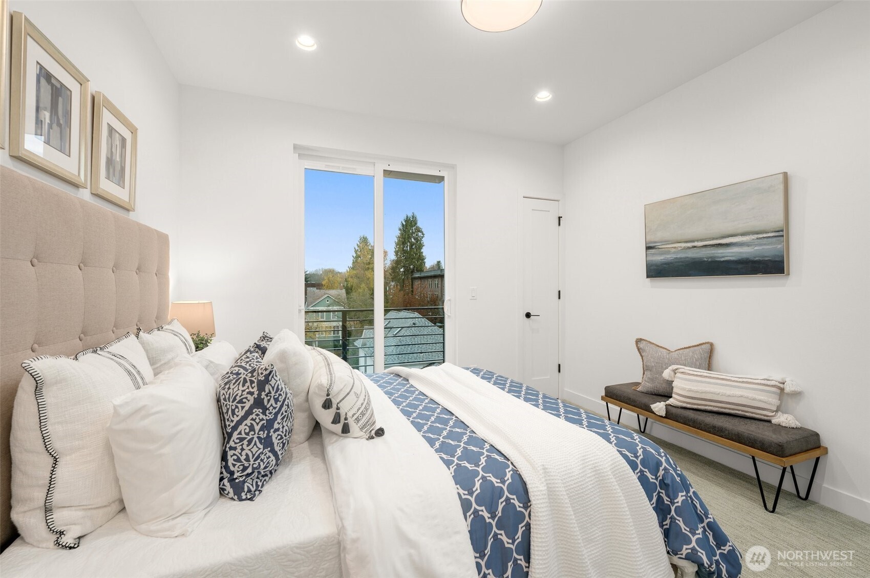 Another view of the primary suite, highlighting the clean lines and tranquil atmosphere.