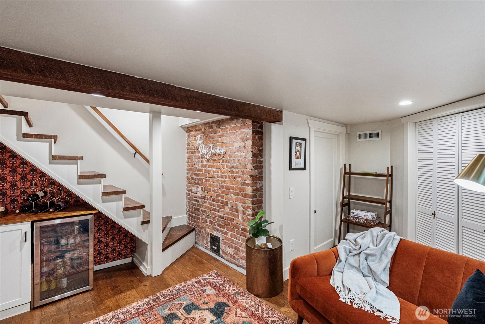 Finished Basement has so much character!