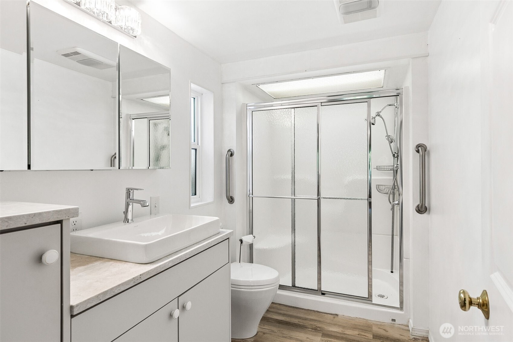 Primary bathroom with walk in shower