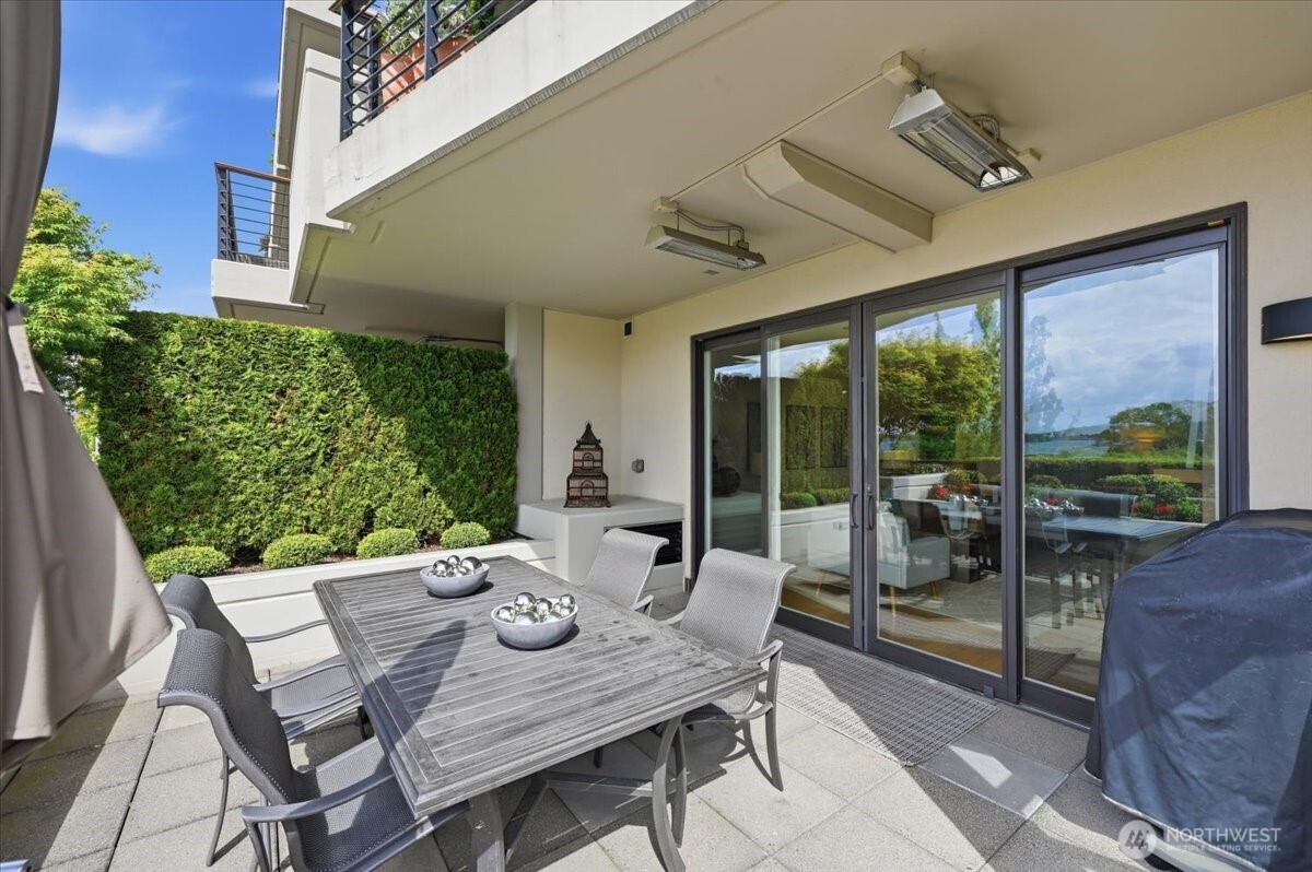 1000 Square Foot Terrace Off Living Room with Patio Ceiling Heaters