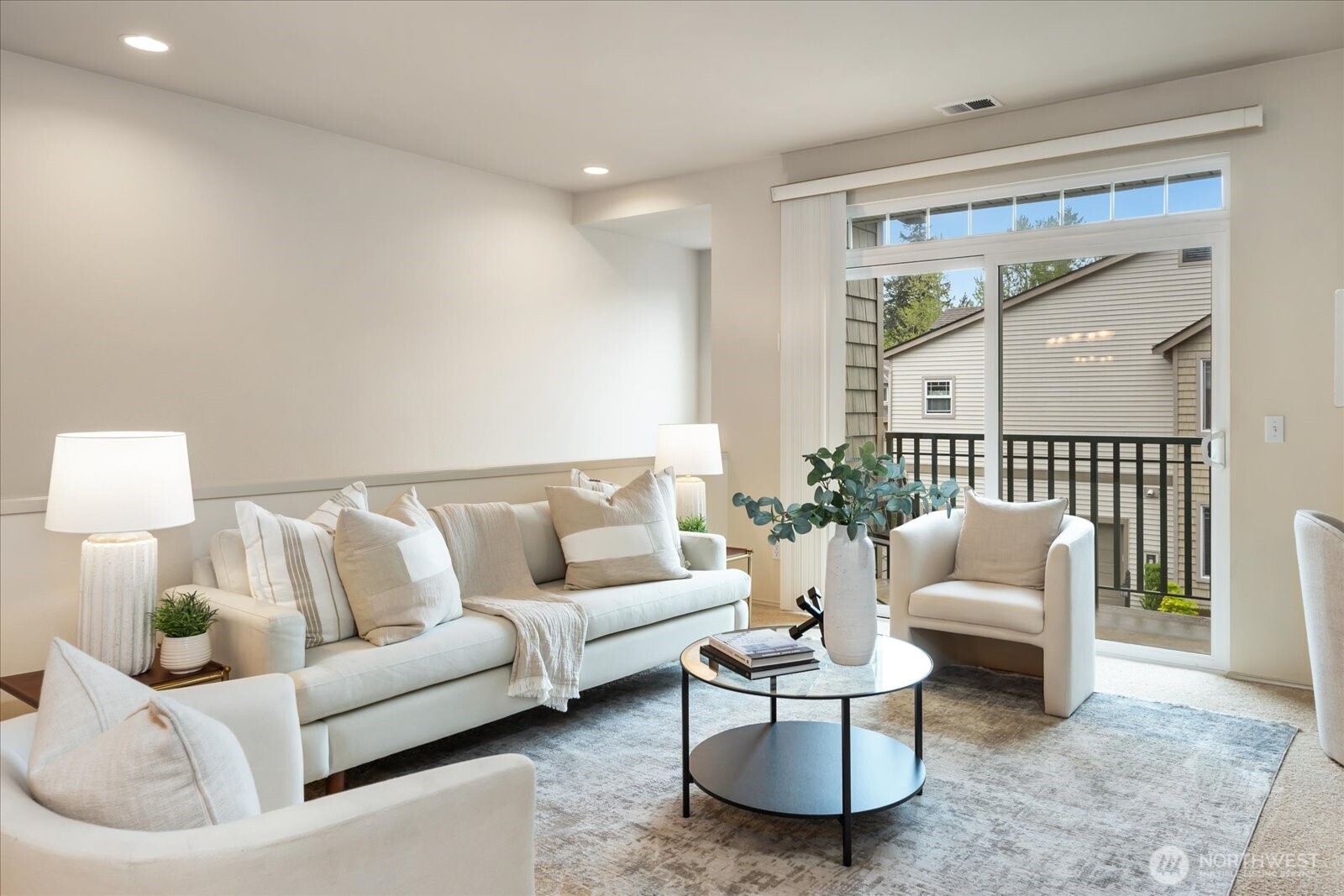 The layout of the room is perfect for entertaining.