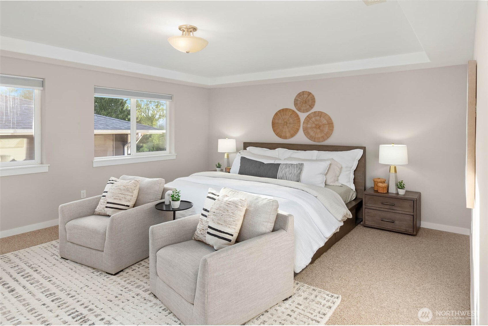 Oversized primary suite.