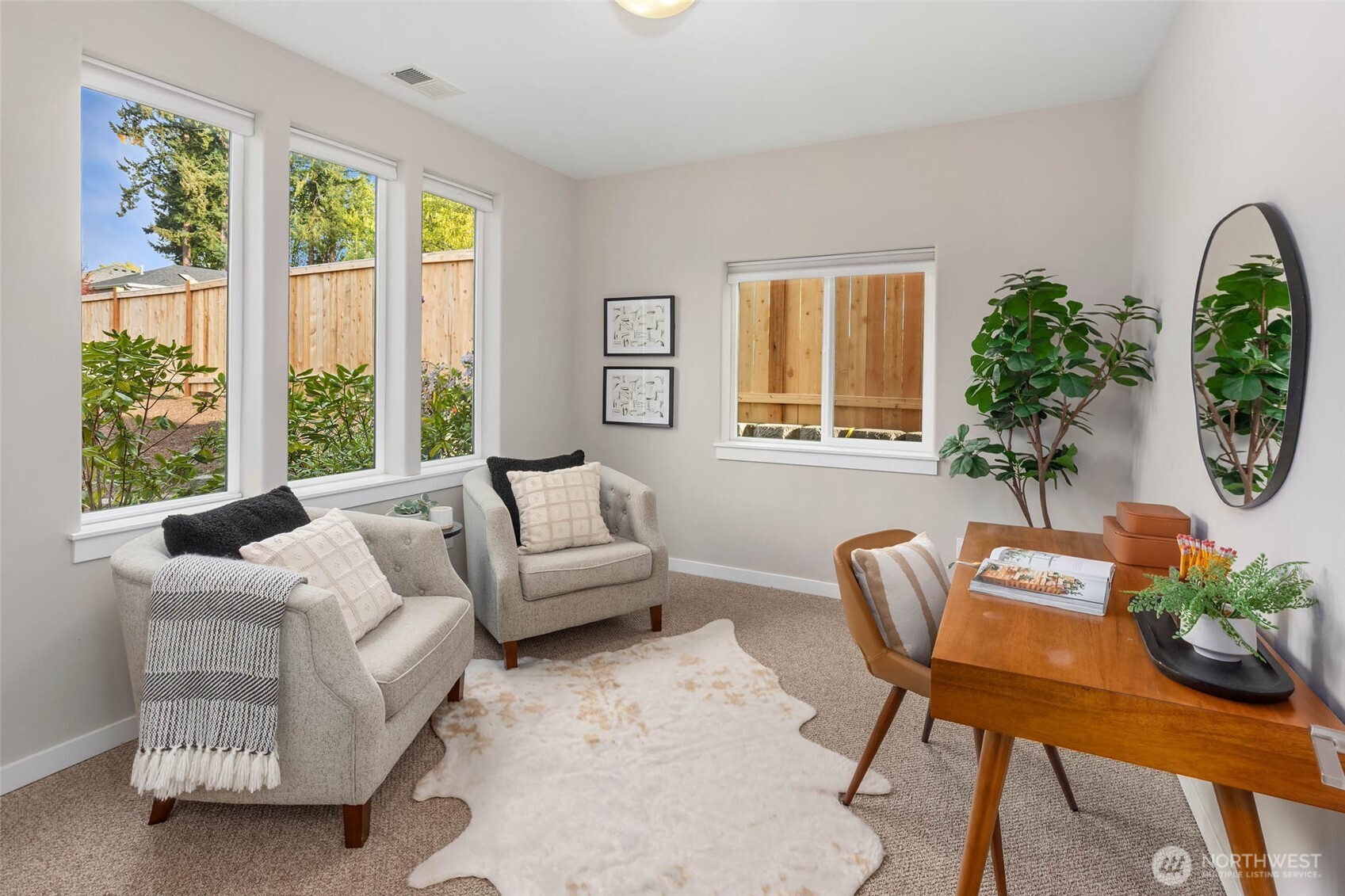 As you enter the home, there is an office to the left.