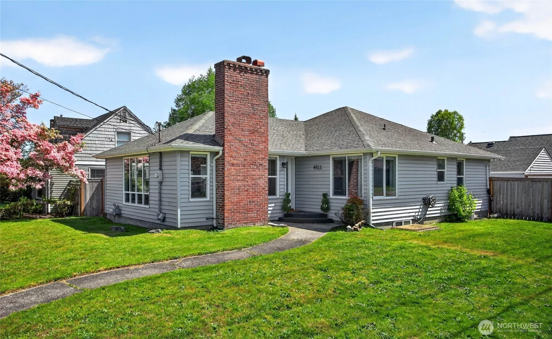 Situated on a large corner lot