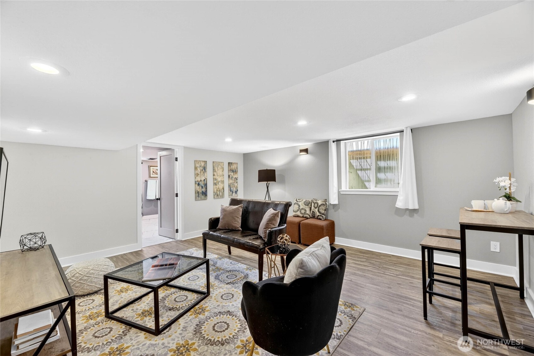 Lower level living area