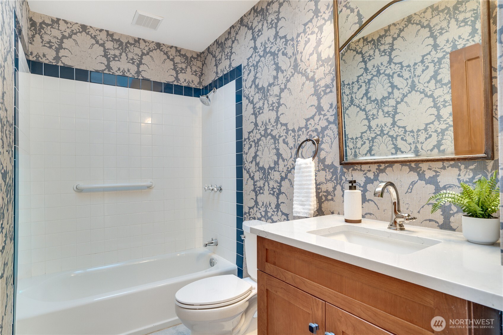 Every bathroom in this house has a personality. This one makes a statement.