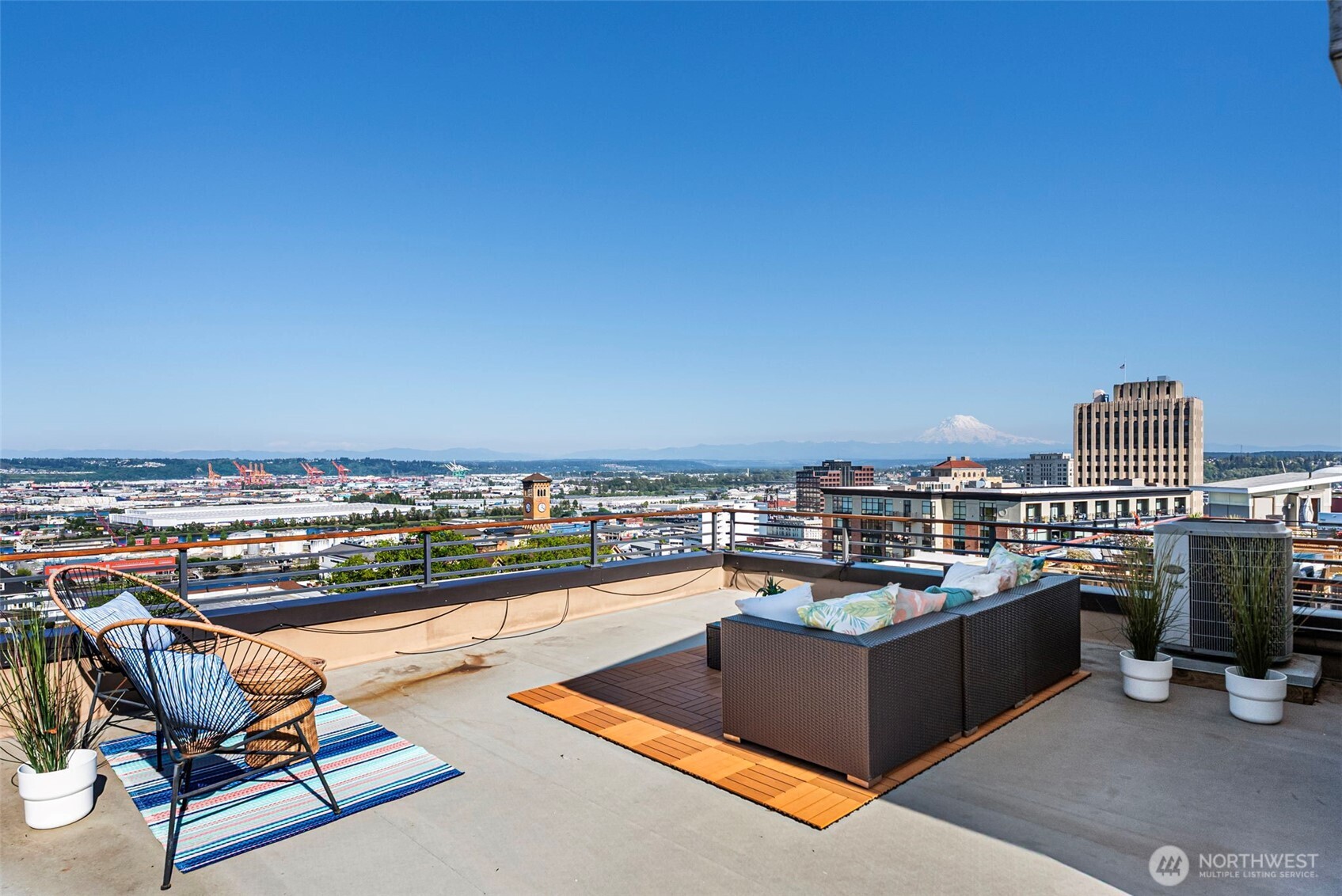 Sweeping city and mountain views