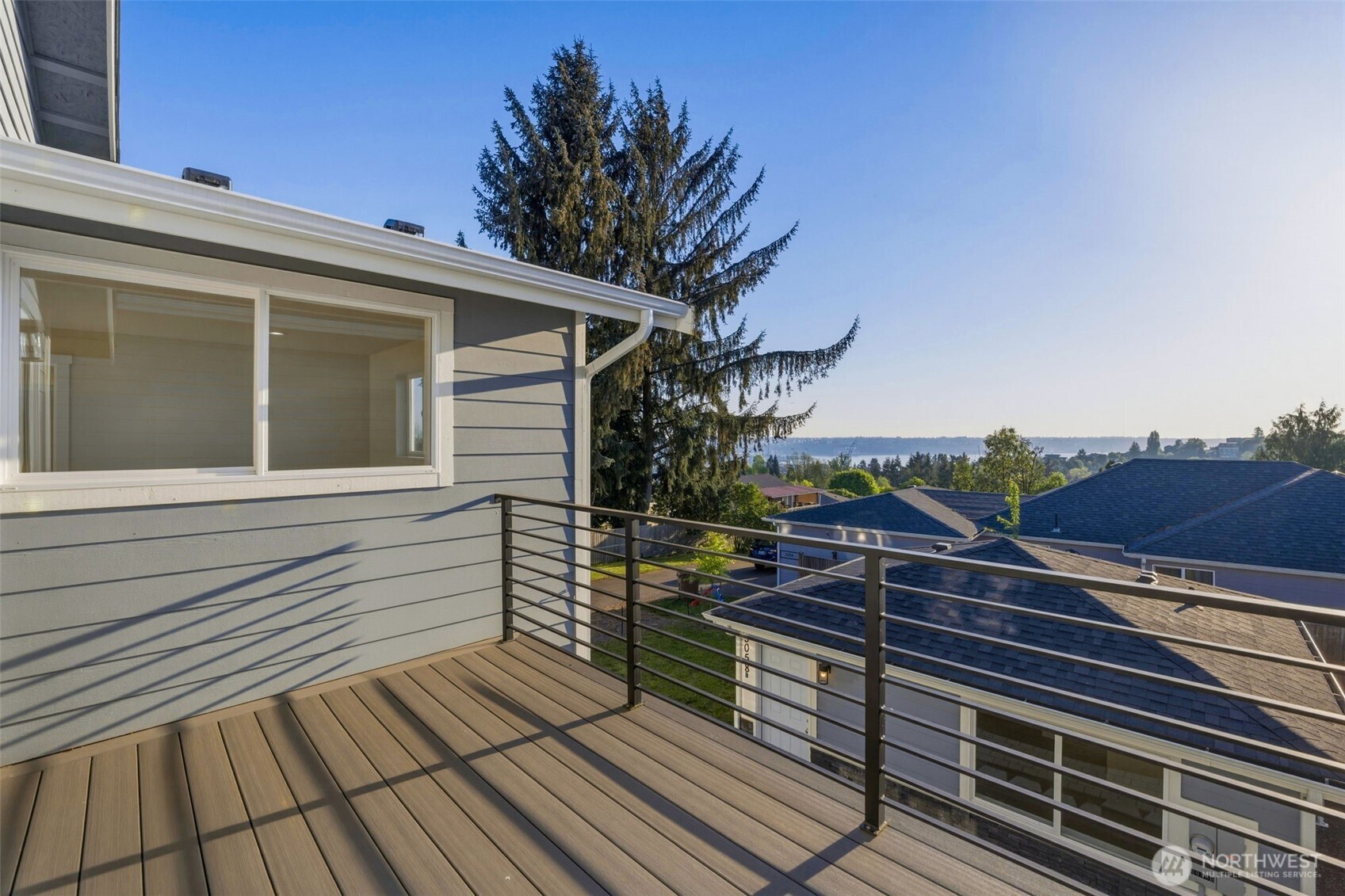 Balcony with views of Puget Sound