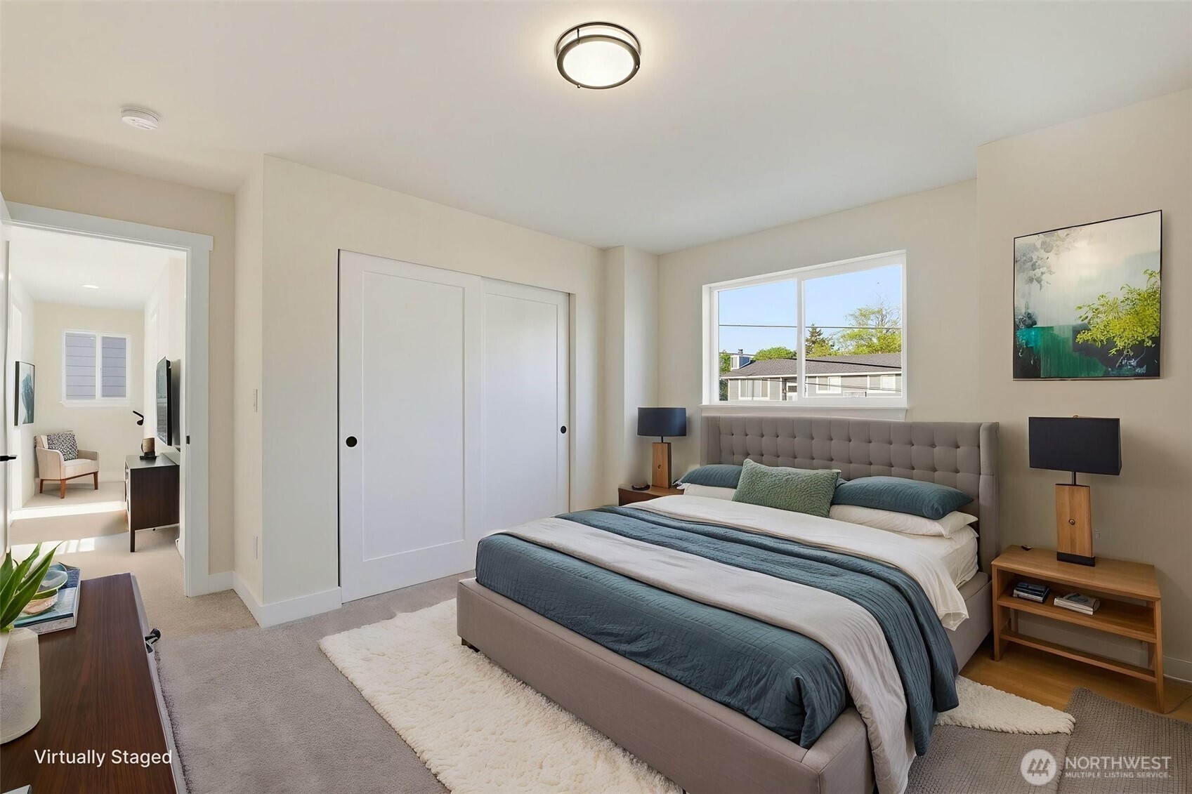 Secondary bedroom virtually staged