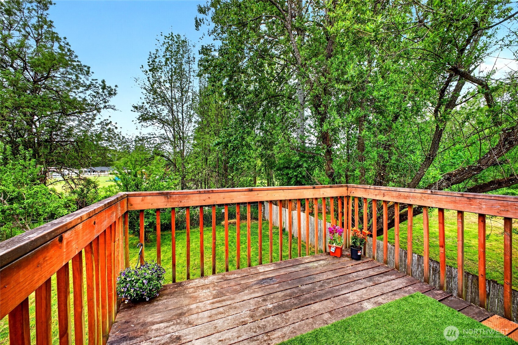 Check out this view from your great room and kitchen of your back yard play ground