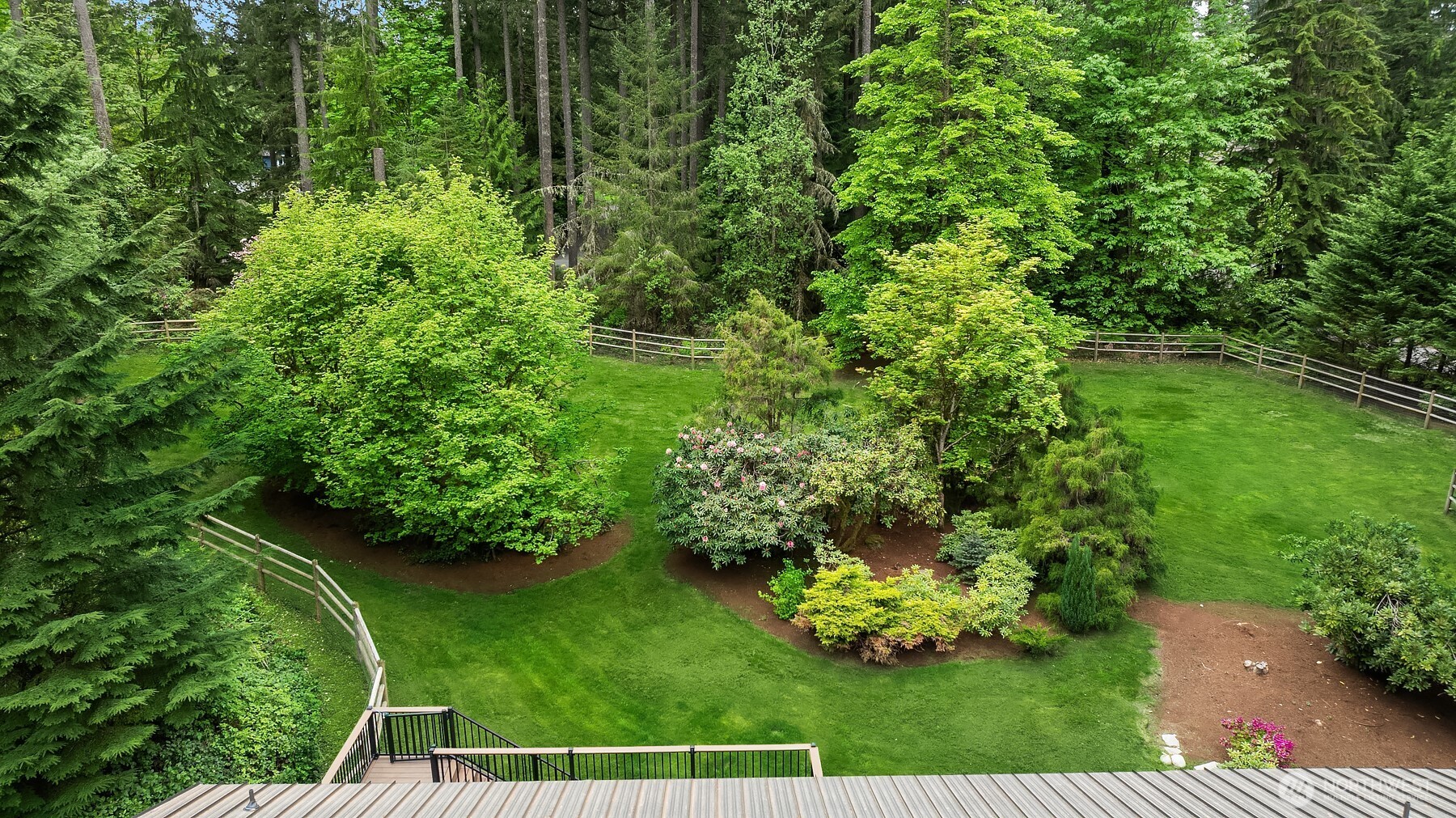 Mature landscaping