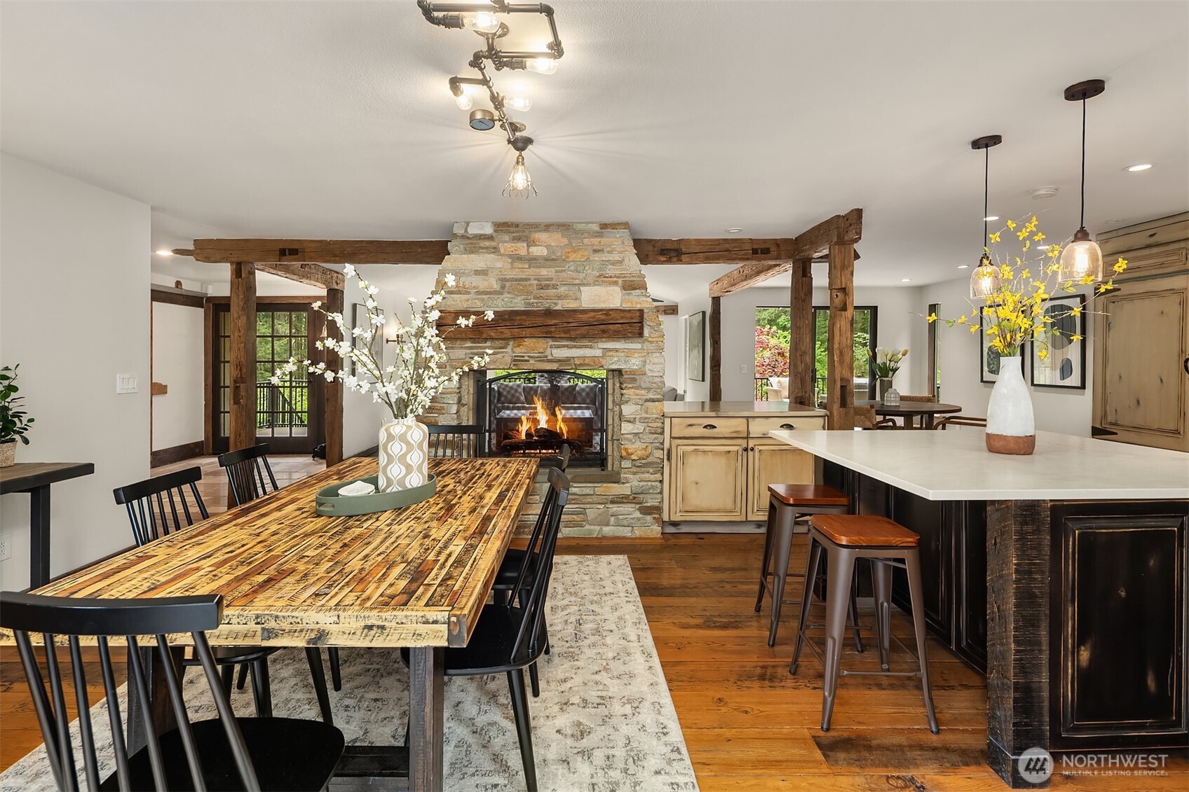 Newly remodeled with homed stone countertops