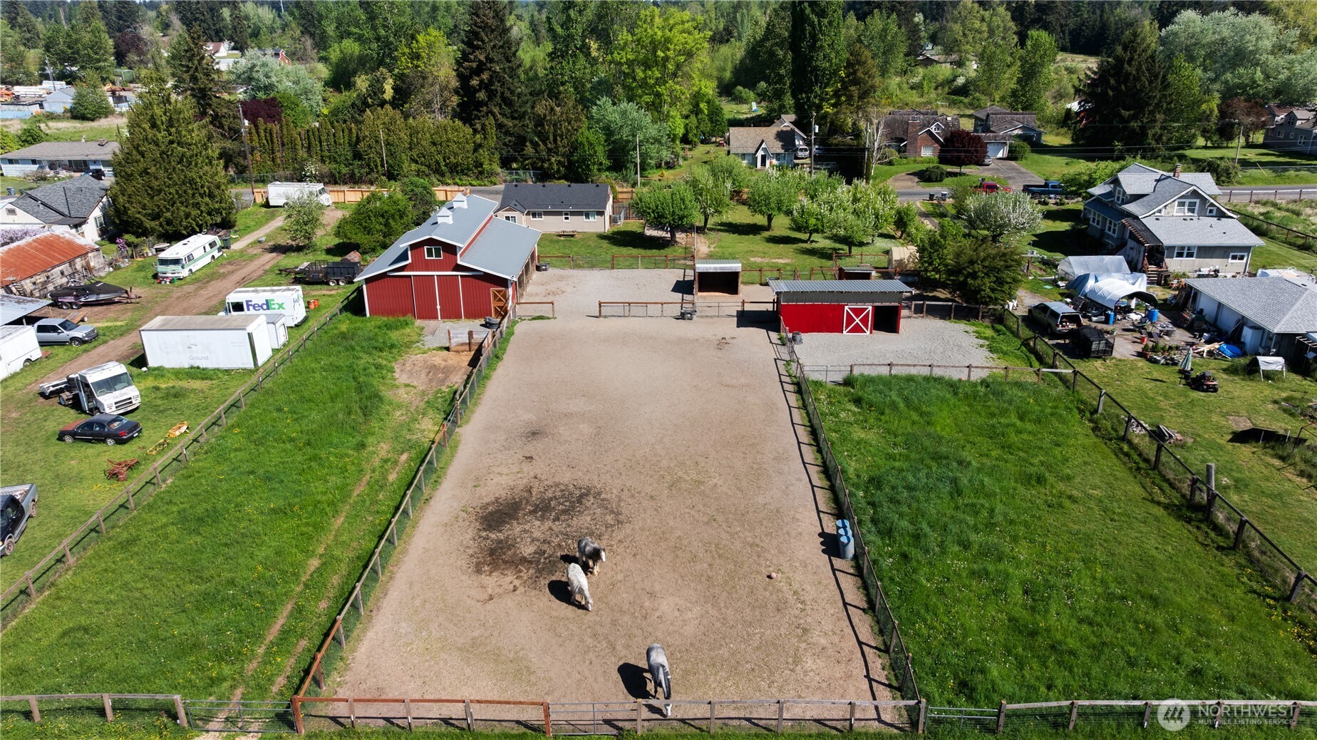 Riding area and pastures