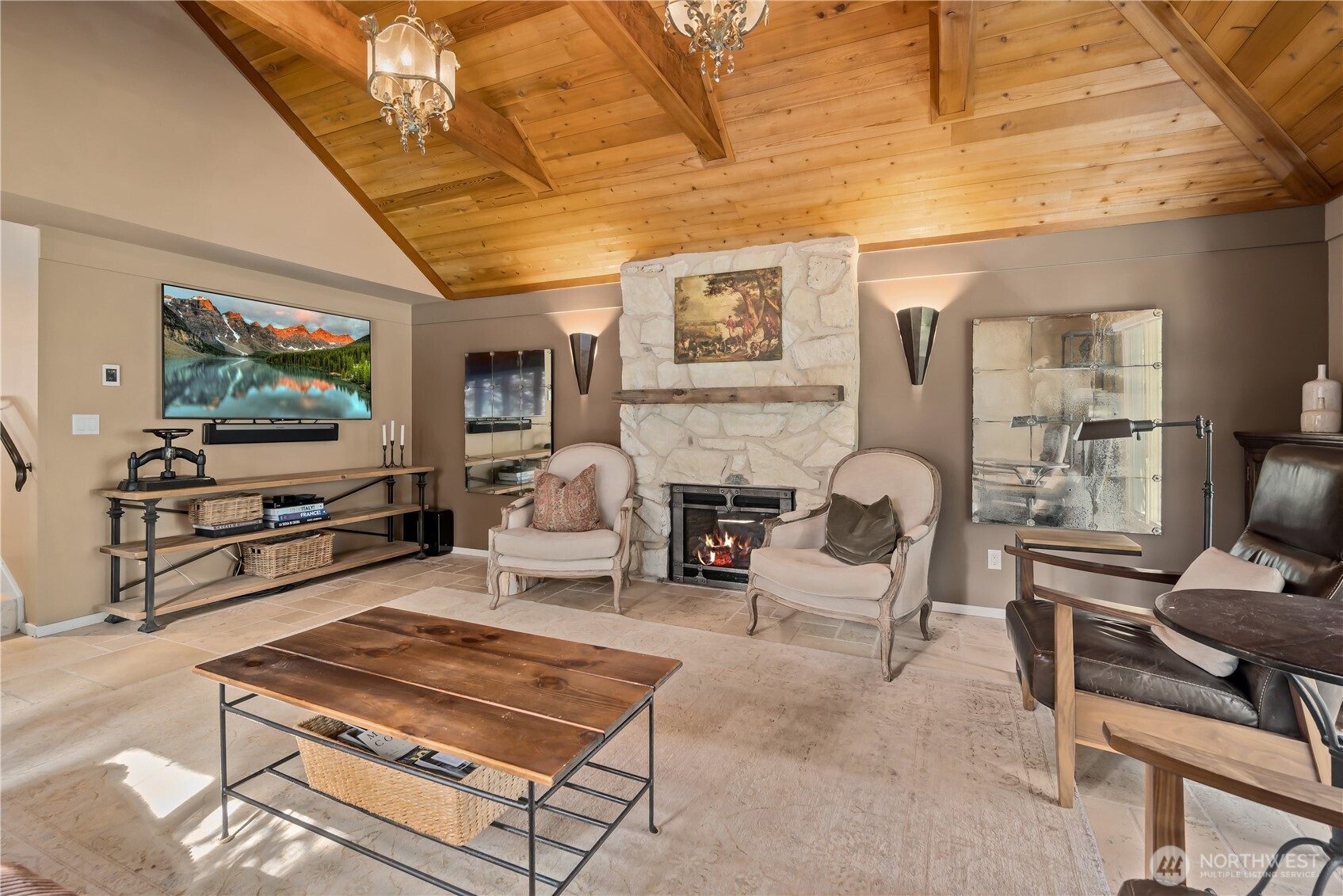 Amazing flow between kitchen, dining room, living room.