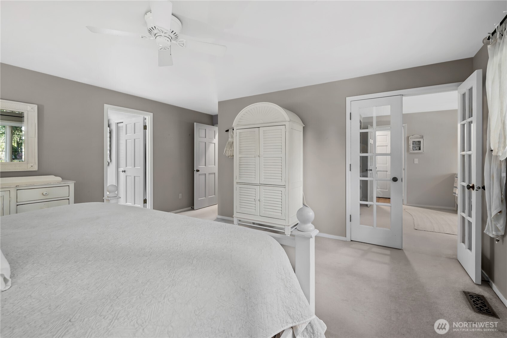 Bedroom #4 has a connected doorway to the primary suite.