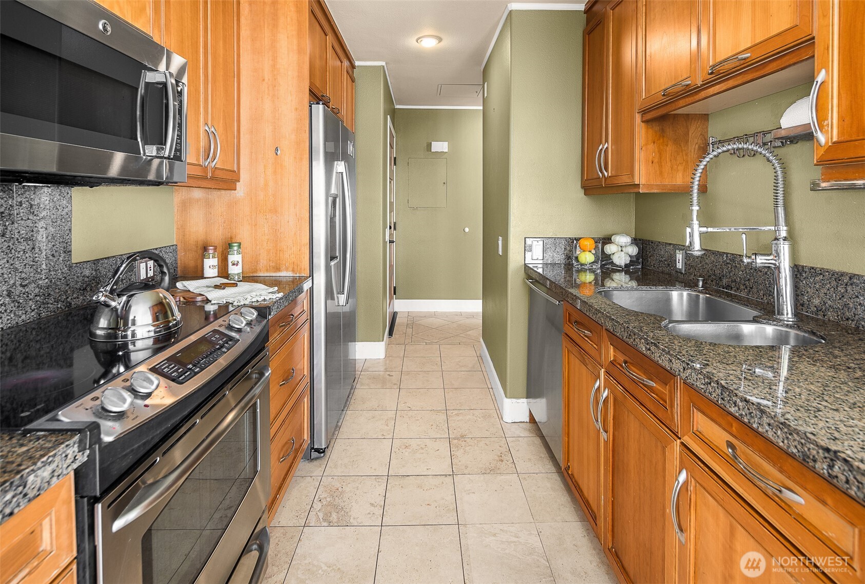 Kitchen looking east.