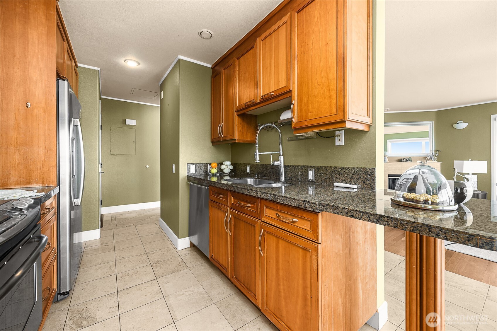 view of kitchen area.