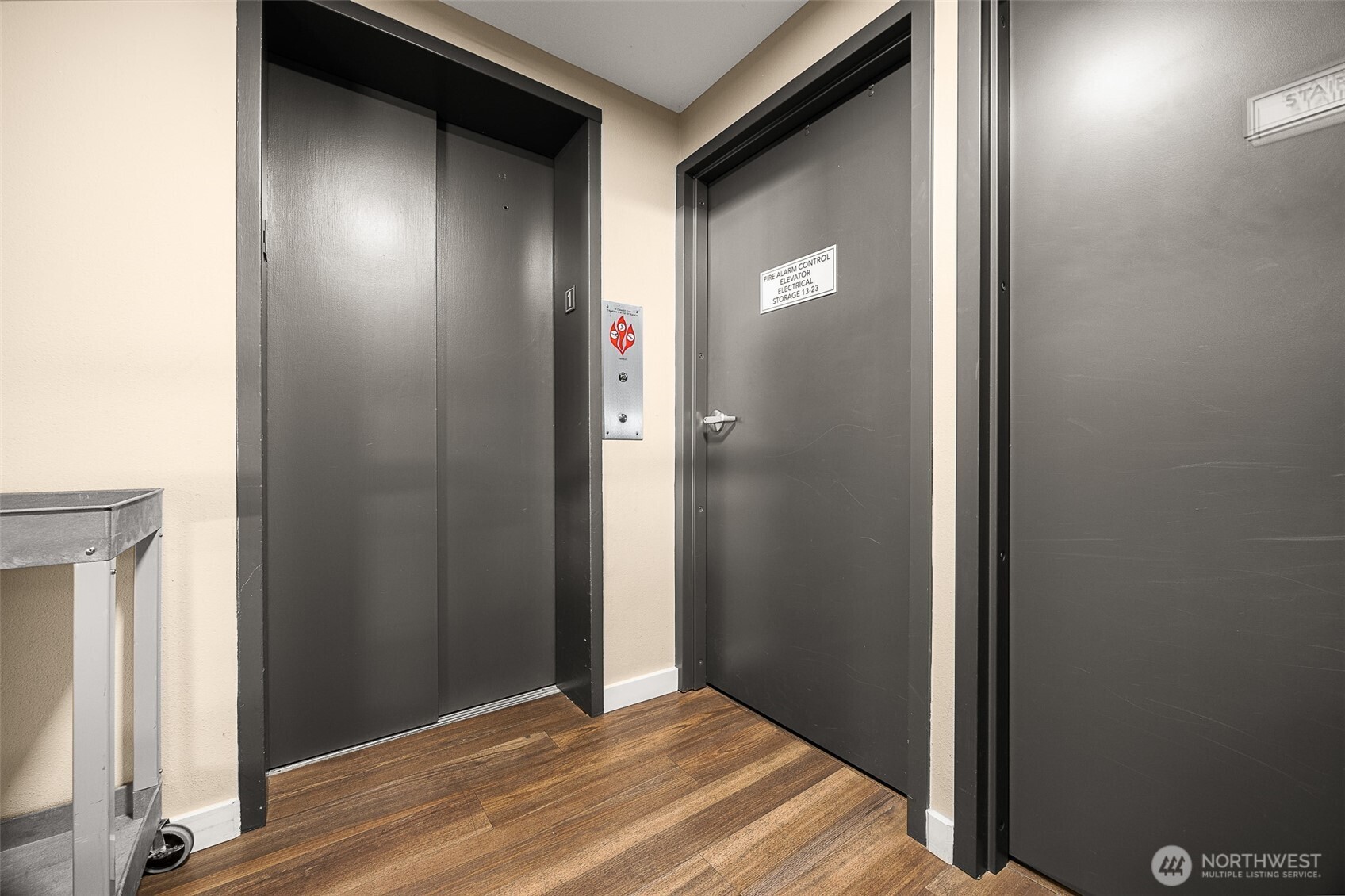 Elevator from parking garage with access to the additional storage units.