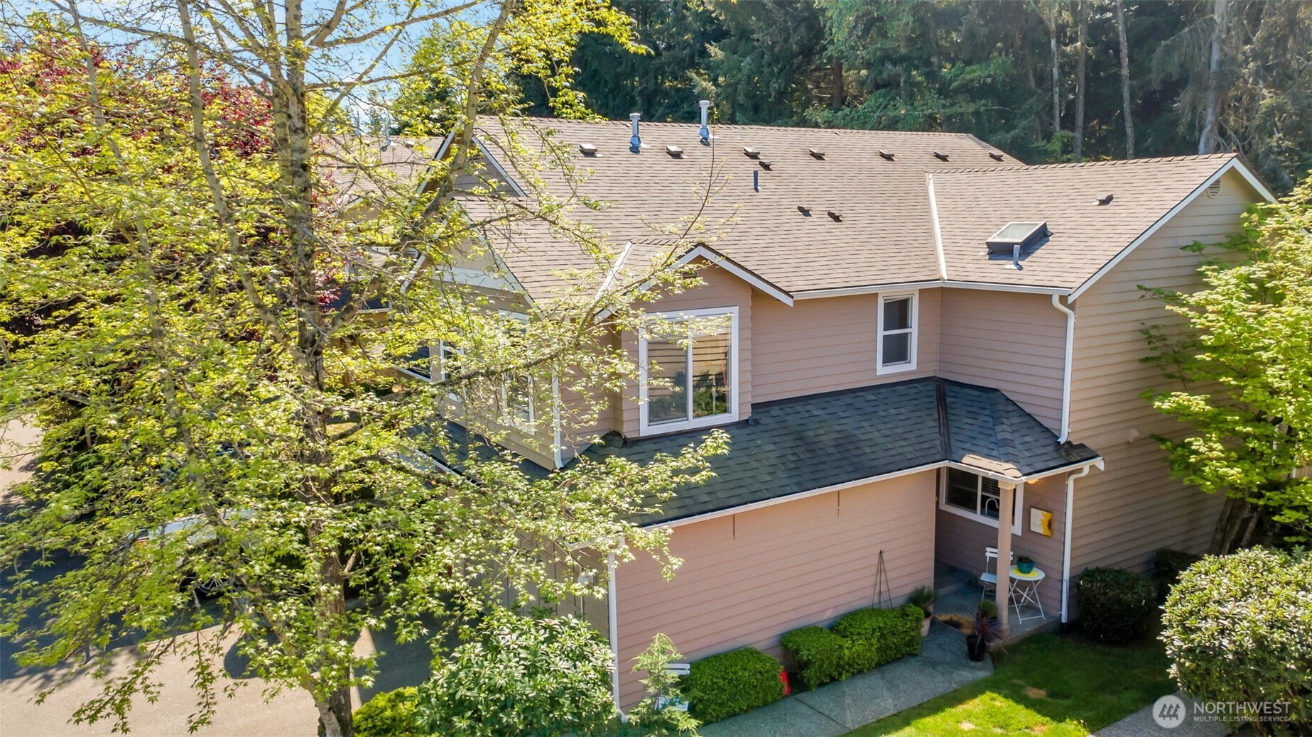 The townhome features an abundance of privacy features that make it feel like a single-family home!