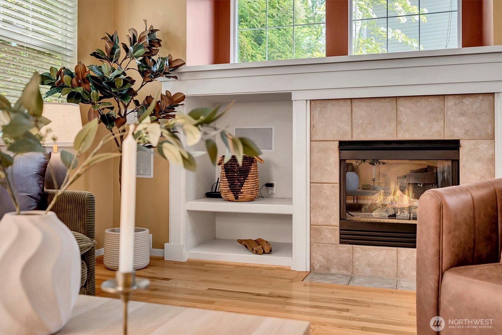 Fireplace in living room