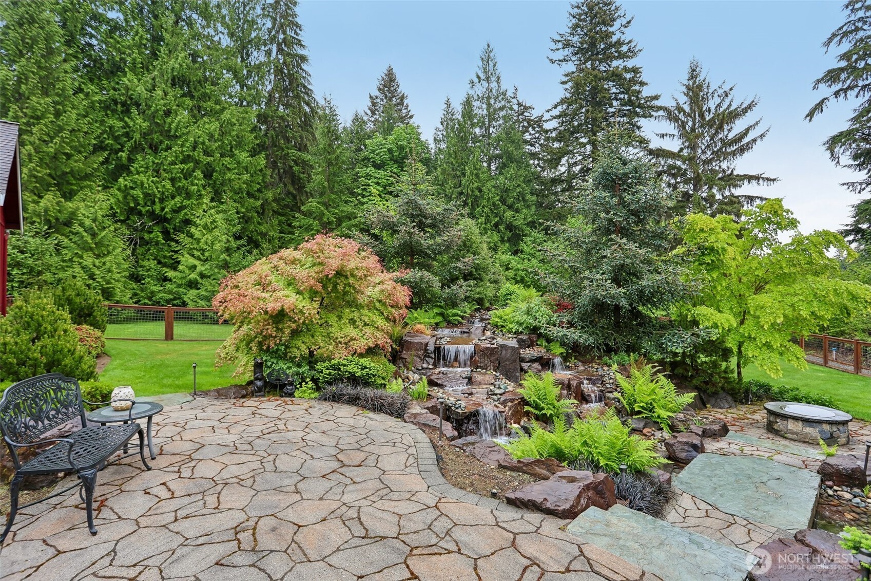 park like backyard, fully fenced
