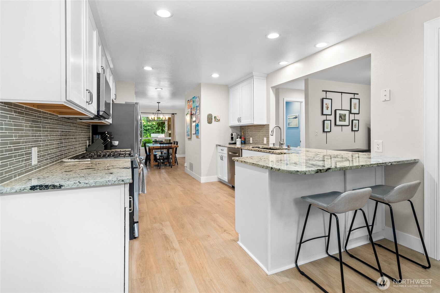 Kitchen with eating area