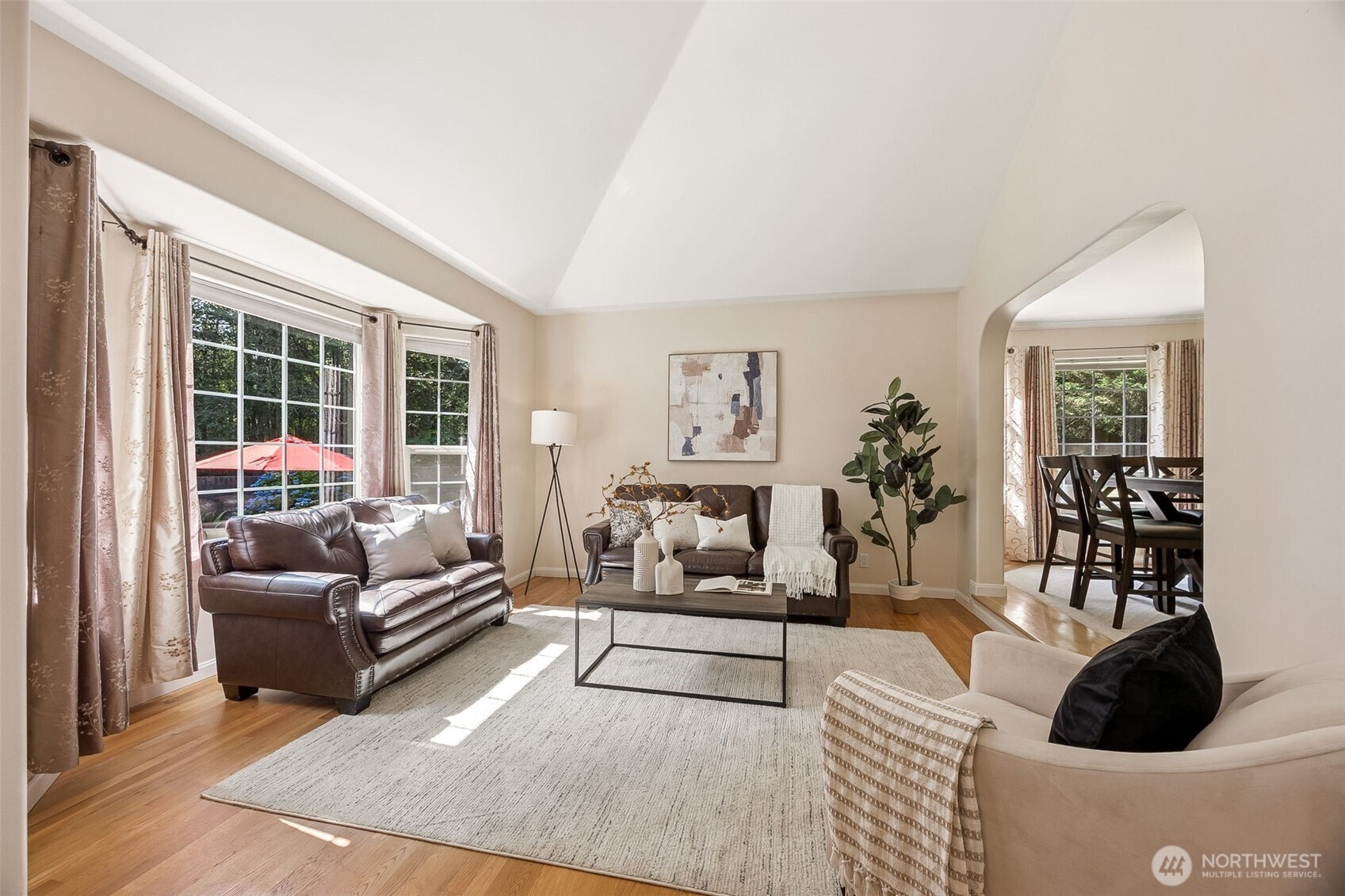 This beautiful living room is the perfect conversation space for intimate gatherings.