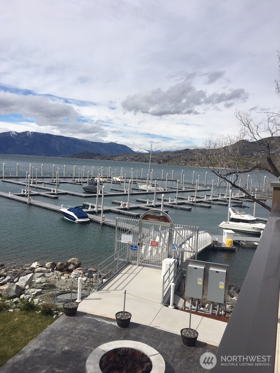 Easily accessible, once through the locked gate, C12 is just steps down the dock from the boat with the blue cover.