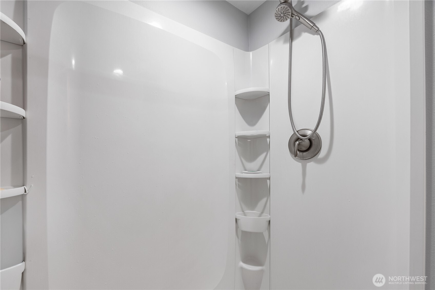 Lower level bathroom with W/D.