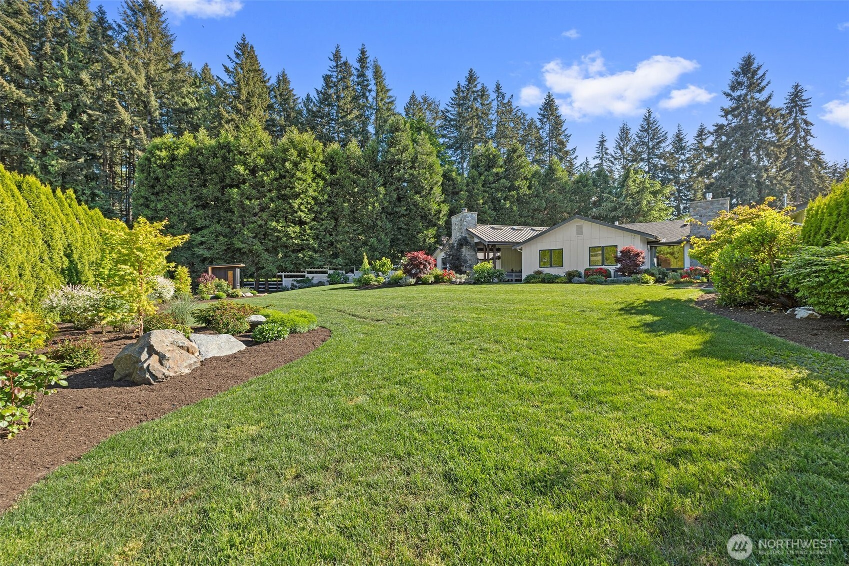 Plenty of Room to Roam and Play on the Grassy Lawn.