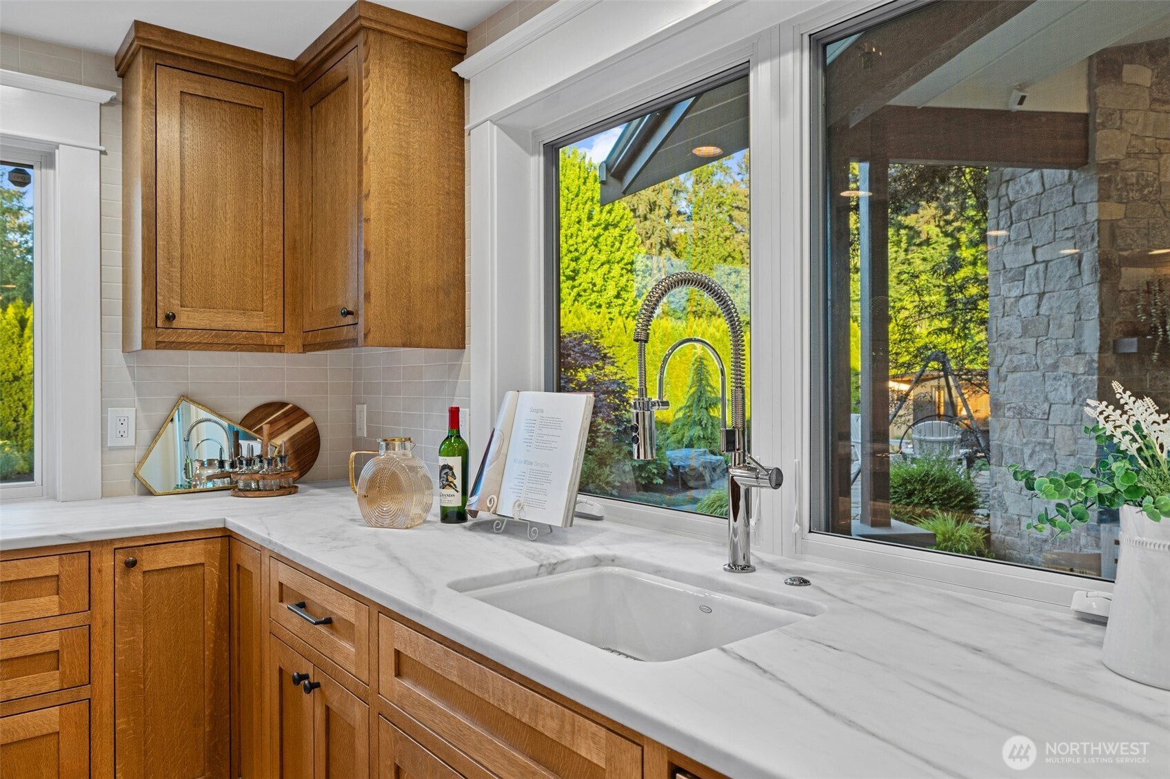 Additional Sink, View into Outdoor Living Space.
